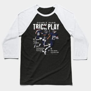 Mac Jones Kendrick Bourne & Nelson Agholor New England Trick Pass Baseball T-Shirt